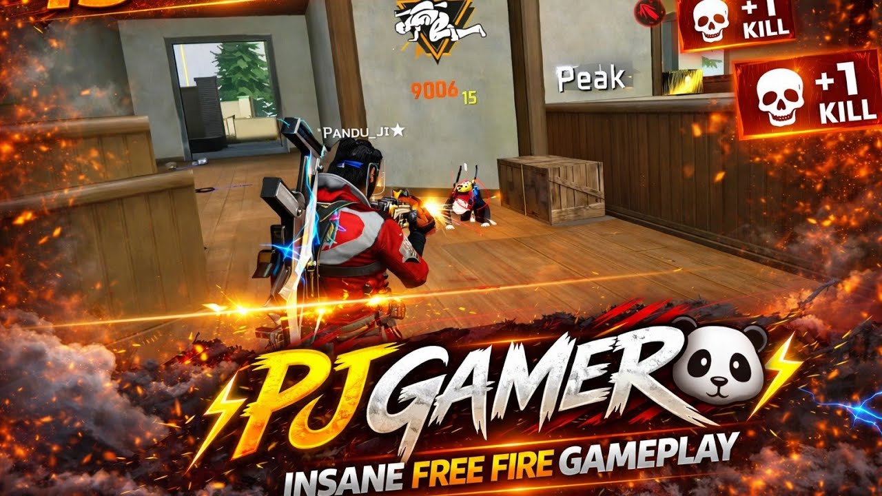 SUPER CLUTCH IN PEAK 🤯Squad vs squad full map gameplay in Free Fire 🔥 ll PJ GAMER OFFICIAL 🐼