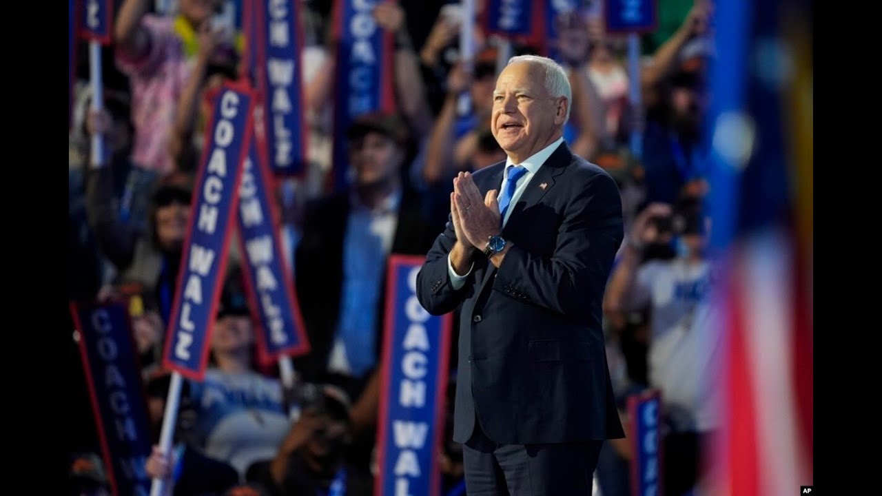 Minnesota Governor Tim Walz accepts Democratic Party VP nomination