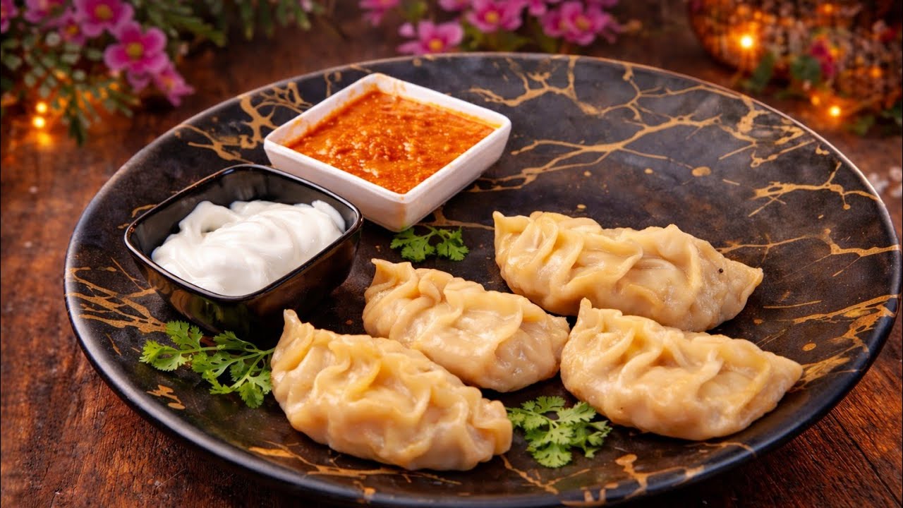 Healthy steamed Paneer Momos with spicy chutney 🥟❤️#momos#paneer#protien
