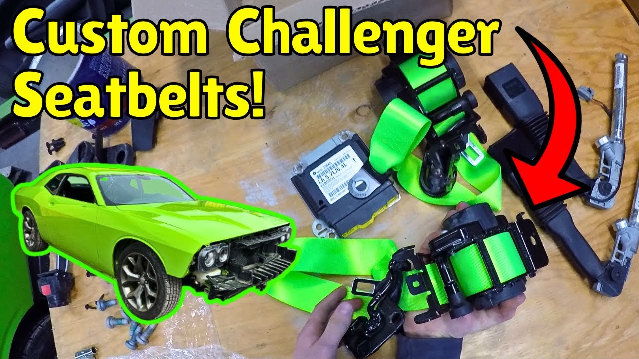 Custom Seatbelts for my Dodge Challenger! Removal and Installation Tutorial
