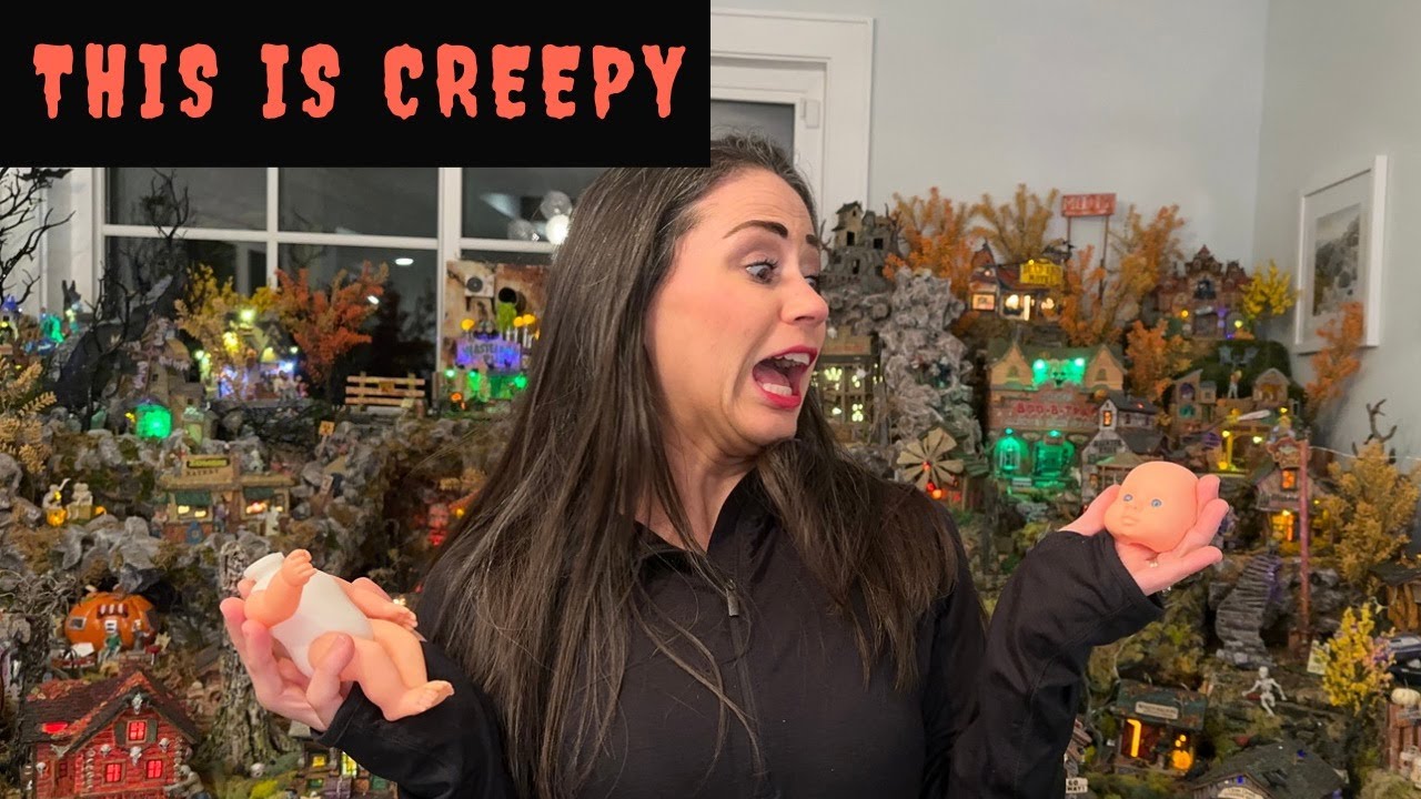 Create a Spooky Styrofoam Platform for your Lemax Spooky Town piece - Lilith's Creepy Dolls - DIY