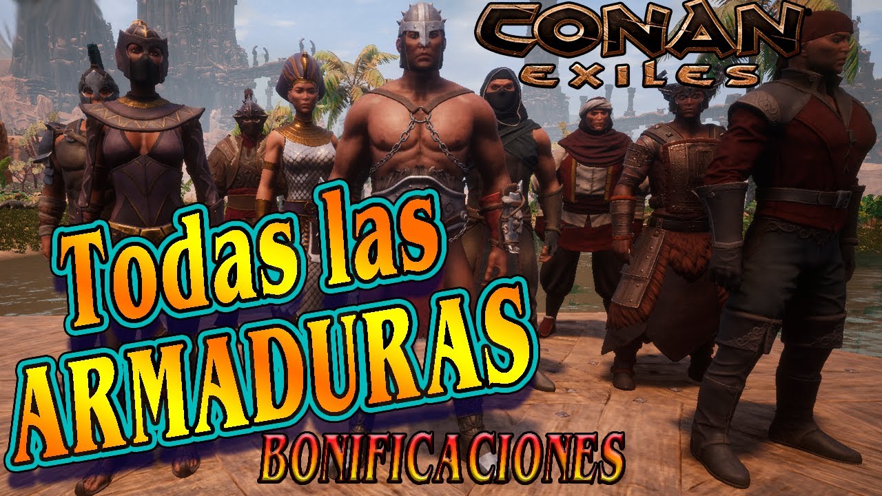 CONAN EXILES | TODAS las ARMADURAS🛡 | Bonificaciones y resistencias