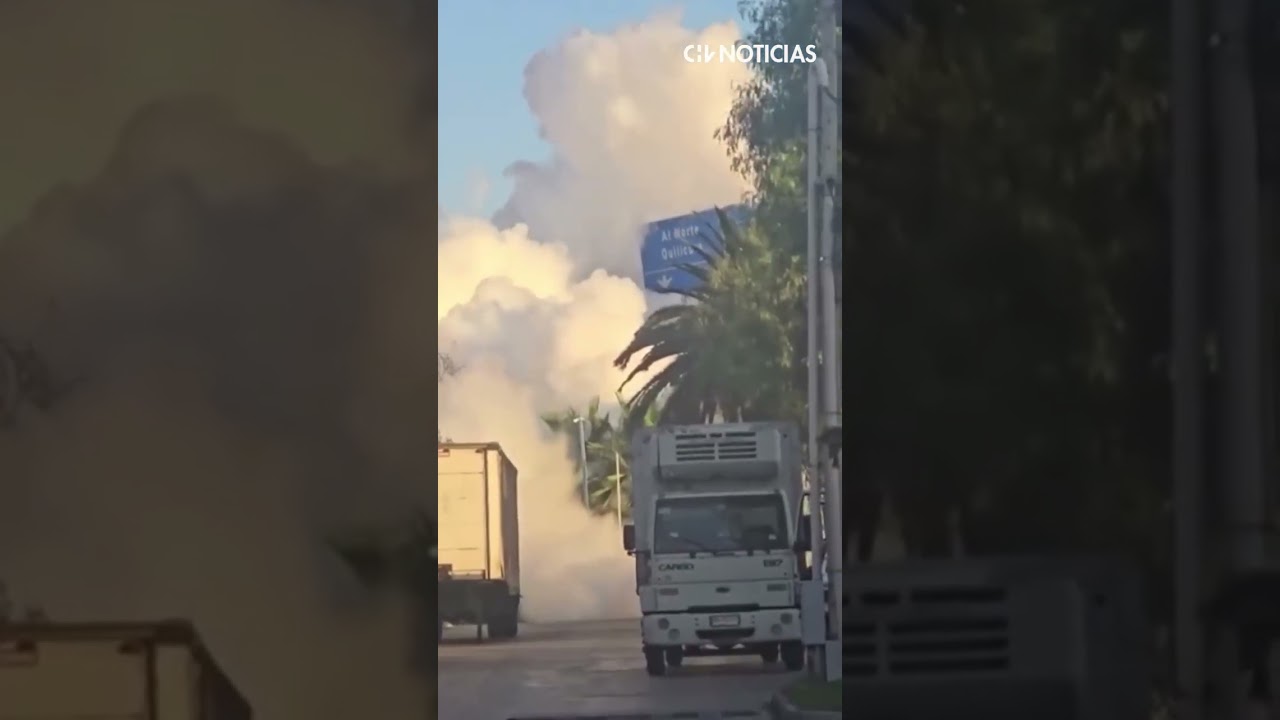As&iacute; fue el momento de la explosi&oacute;n en Renca tras choque de camniones - CHV Noticias