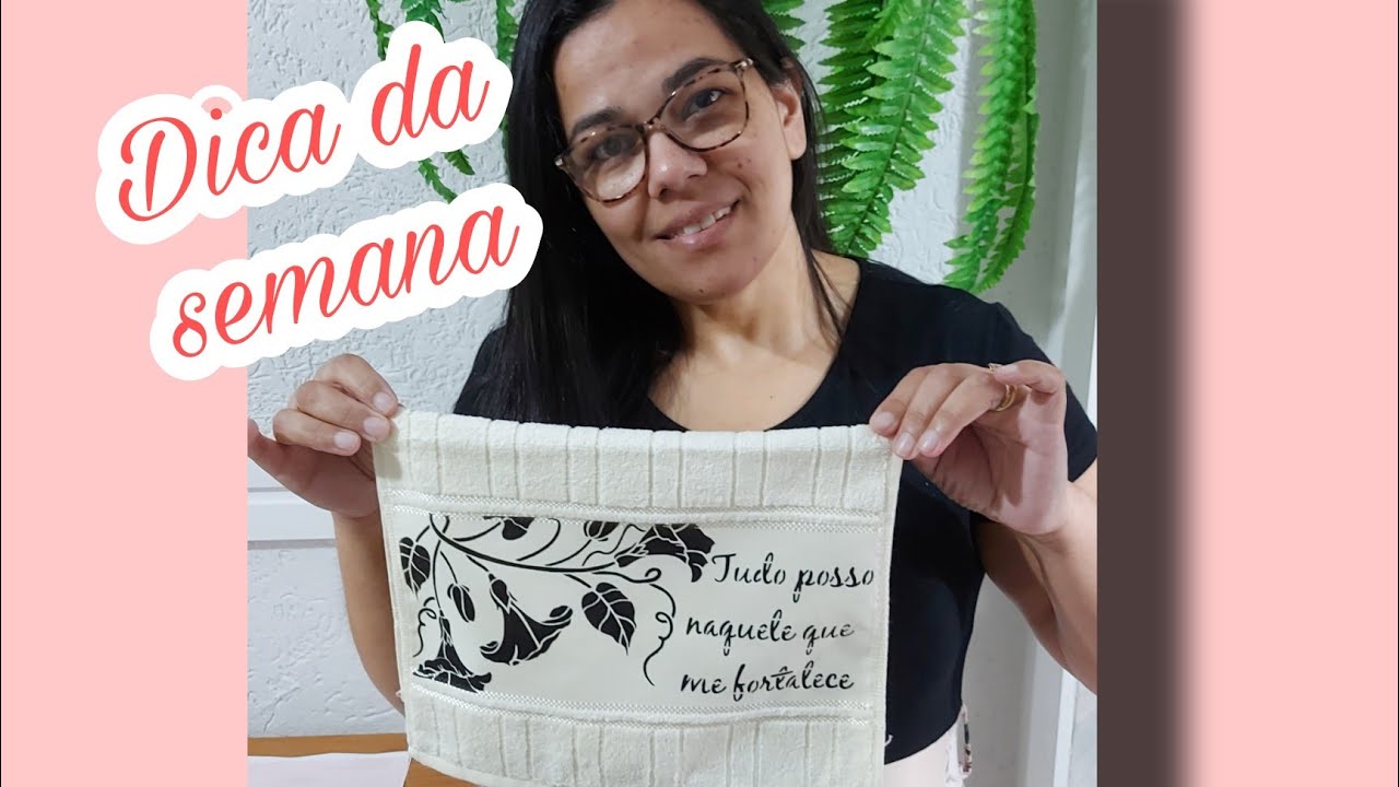 Dica do Dia - pintura com stencil - pintando toalhas