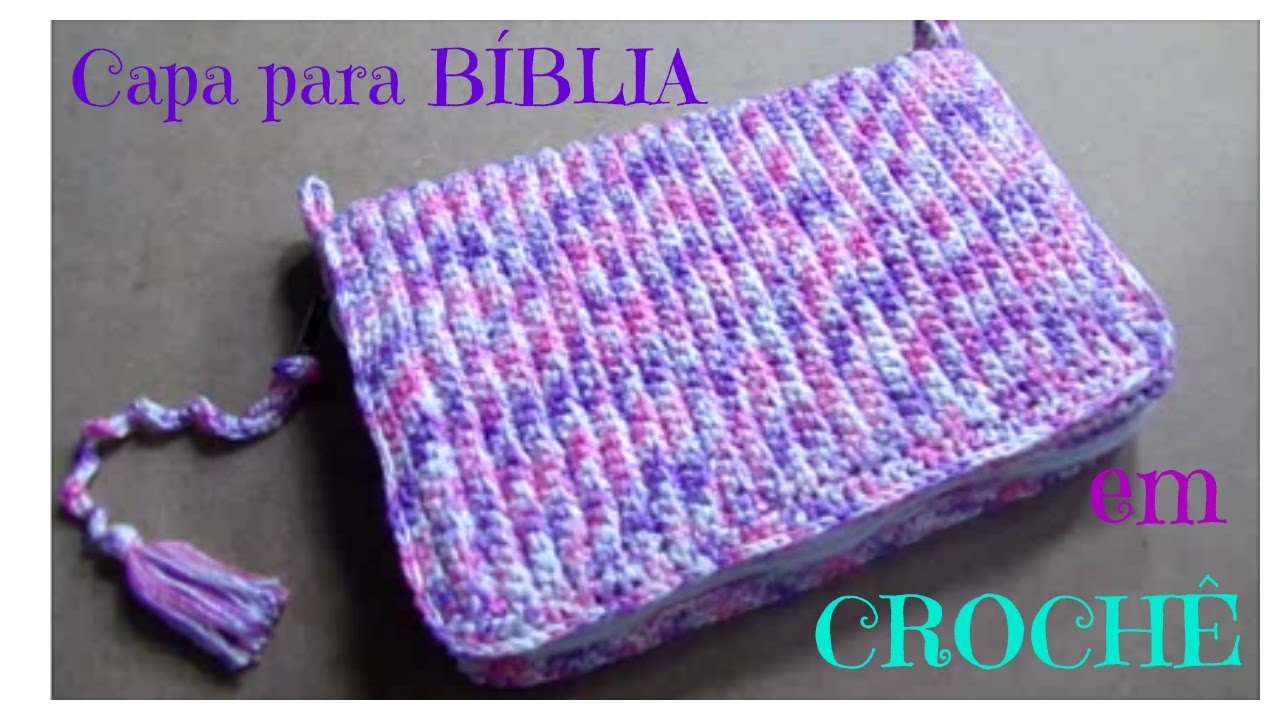 CAPA PARA BÍBLIA EM CROCHÊ