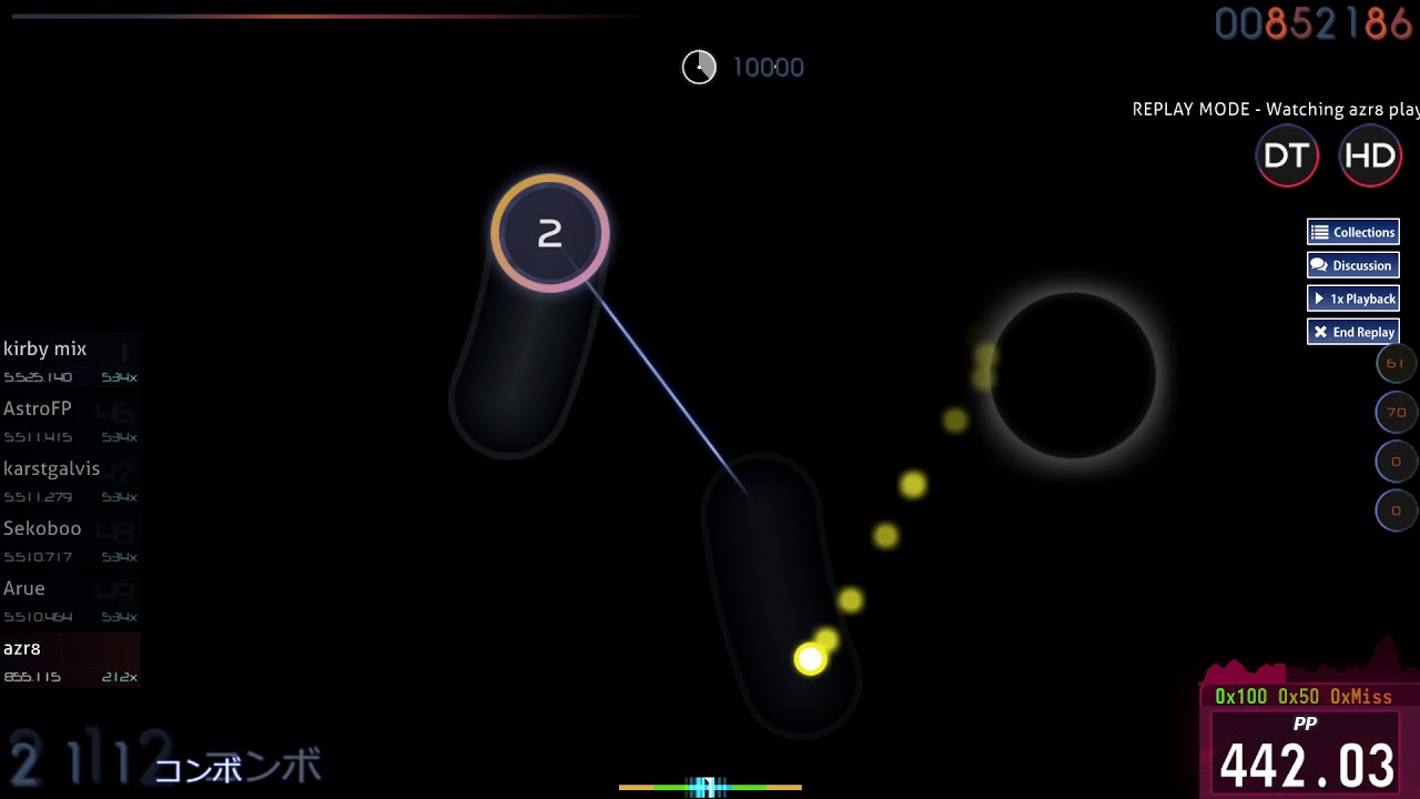 osu! | azr8 | Vickeblanka - Black Rover (TV Size) [Extra] + HD,DT 99.81% FC 871pp #1