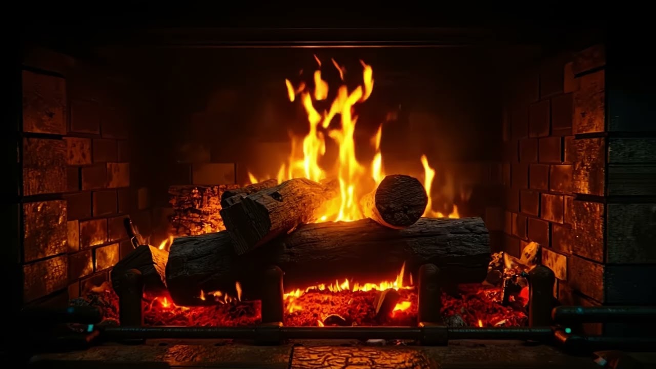 Gentle Fire Glow & Soft Crackles | Soothing Fireplace for Deep Sleep & Meditation