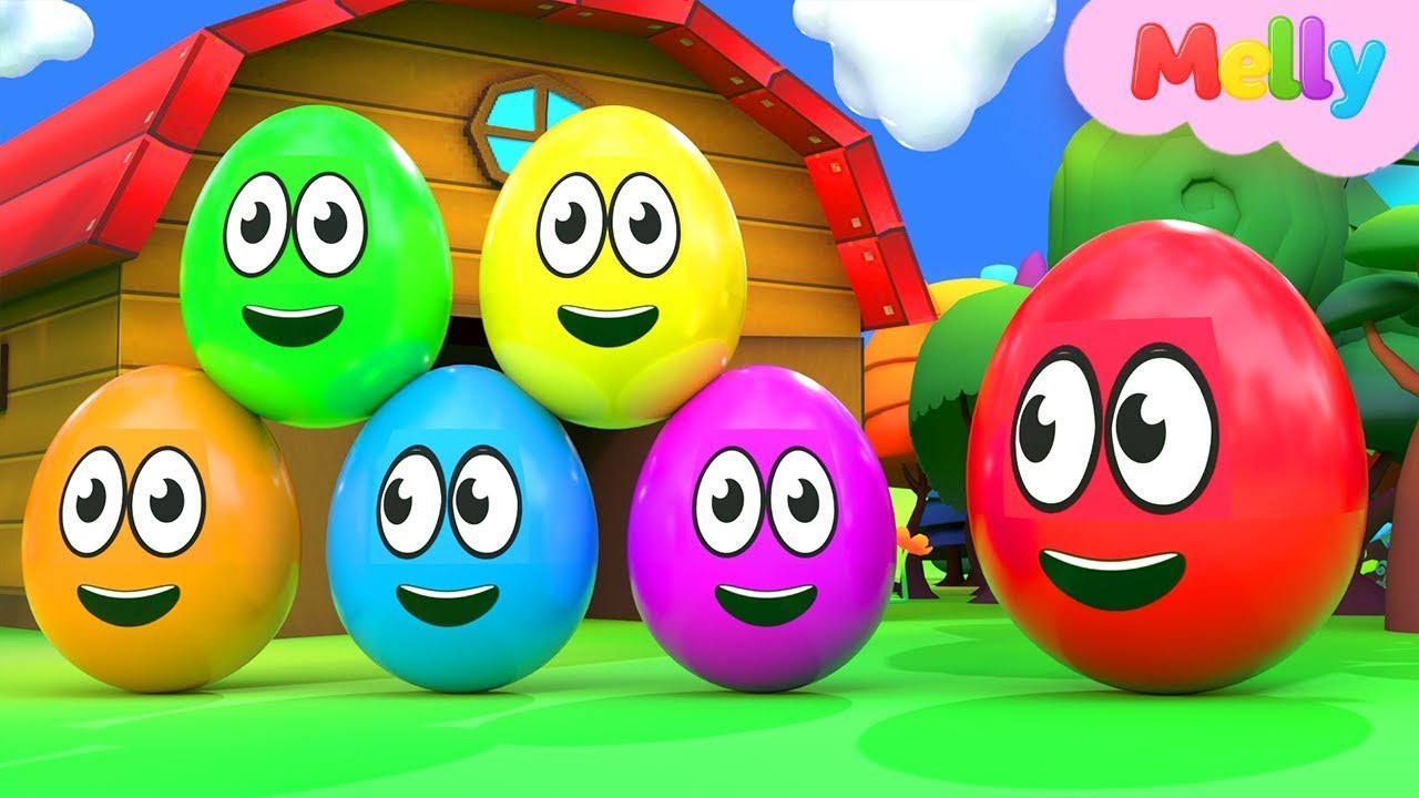 Learning Colors and Numbers Song | Colorful Eggs on the Farm | Melly Nursery Rhymes & Kids Songs