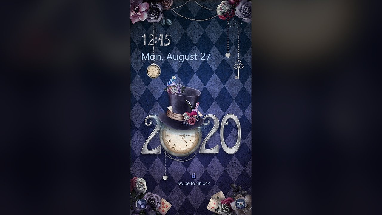 Galaxy Premium Theme - New Year's Hatter Animated Lockscreen