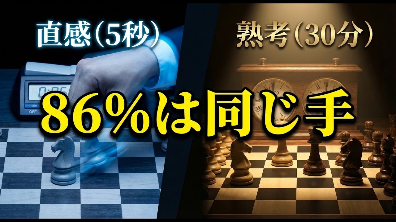 【直感の罠】「ファーストチェス理論（86%同じ）」は都市伝説？科学とAIが暴く、正しい決断のルール
