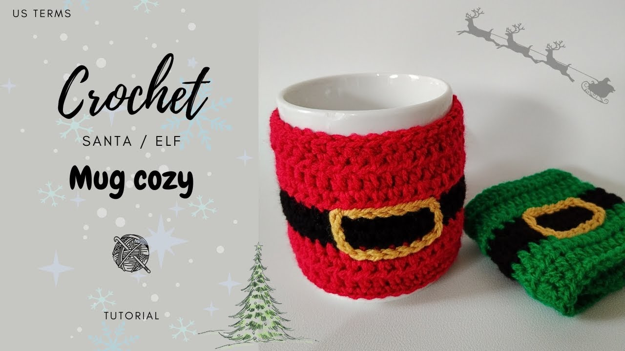Crochet Santa/Elf mug cozy || Crochet mug cover || Christmas crochet || Tutorial