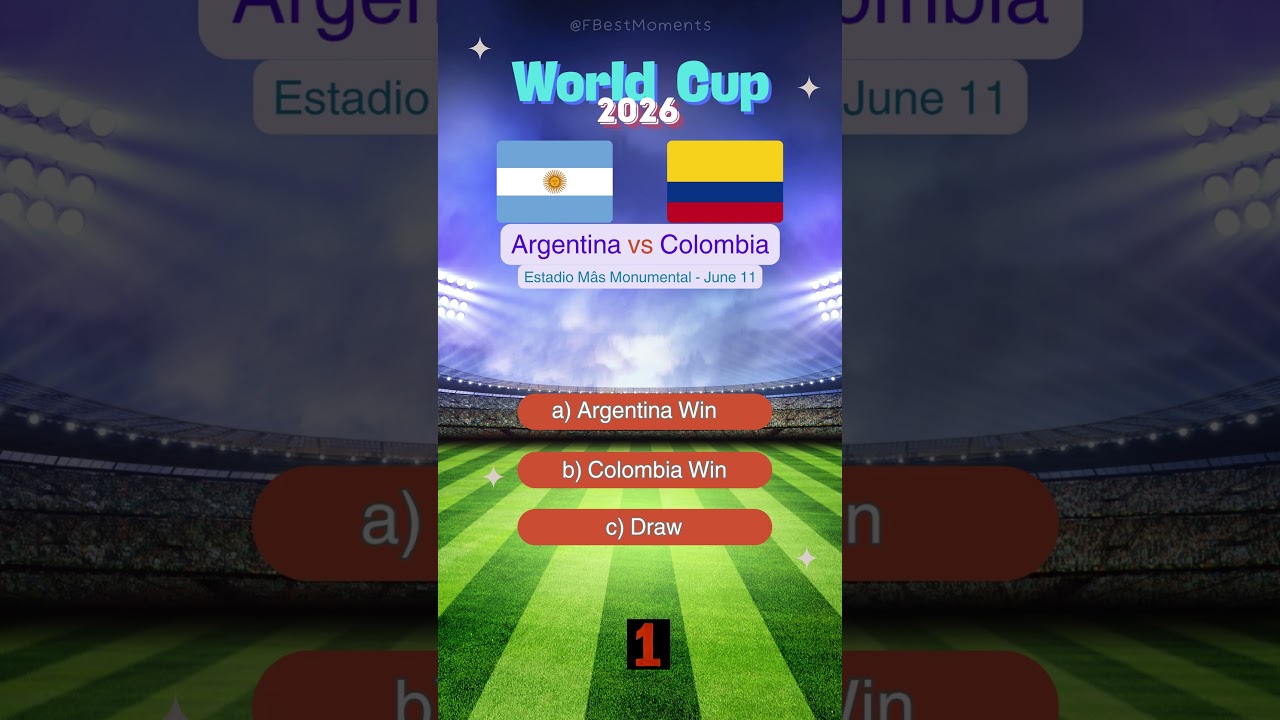 Argentina vs Colombia World Cup 2026 Qualifiers Prediction | Who Will Win?  #match #prediction