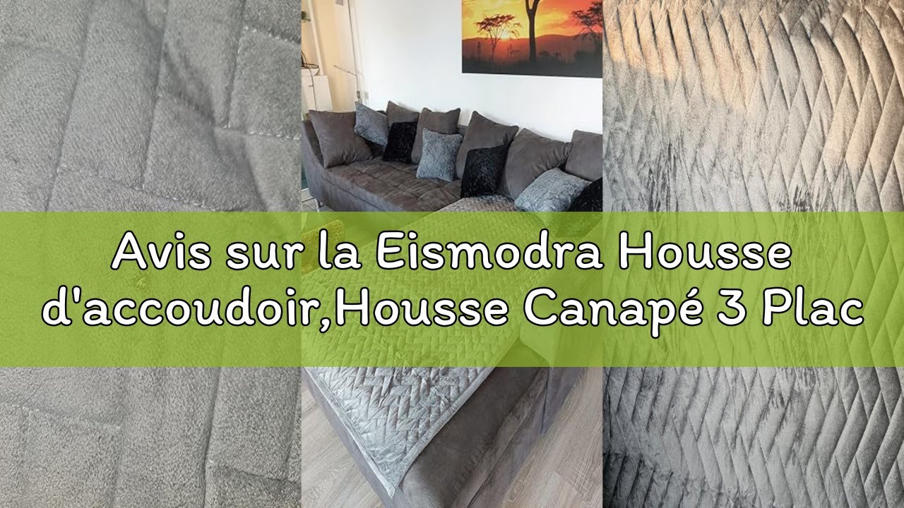 Avis sur la Eismodra Housse d'accoudoir,Housse Canapé 3 Places avec Accoudoirs,Couverture Canapé d'a