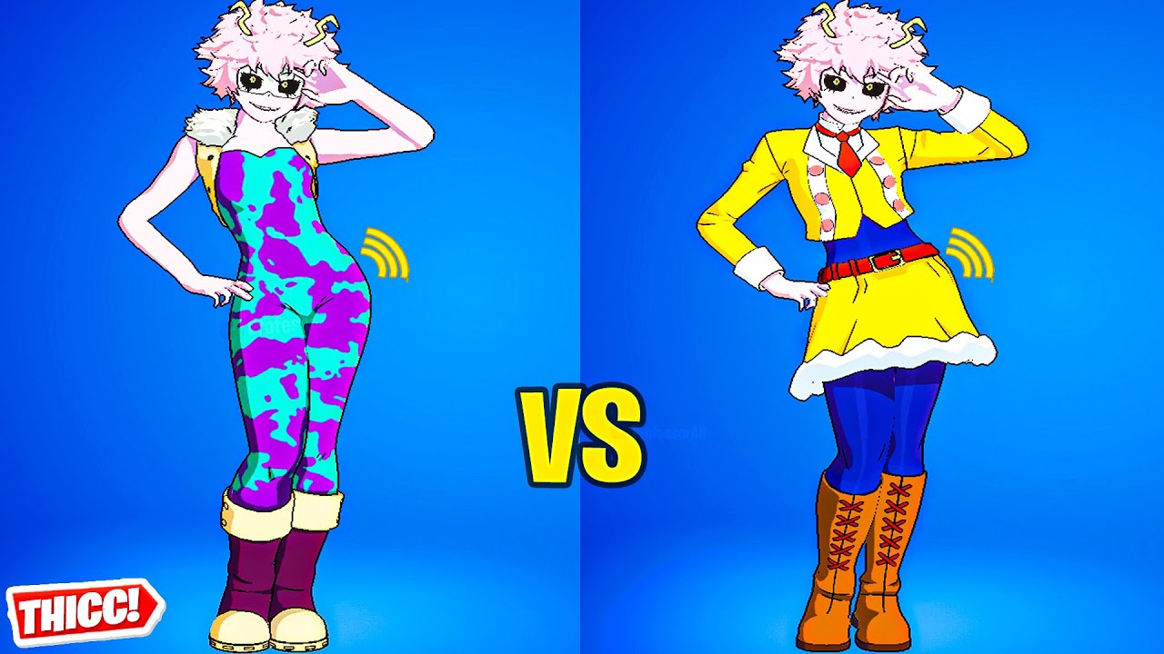 Fortnite Mina Ashido Skin Showcase Thicc 🍑😍 All Style Emote Battle 😘 My Hero Academia 😜 Who Won ?