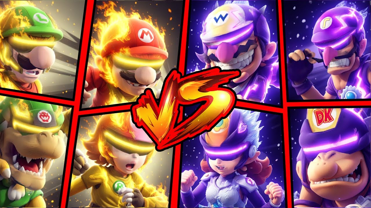 MARIO and WARIO CUP BATTLES - WINNER  or LOSER - Mario Strikers Battle League