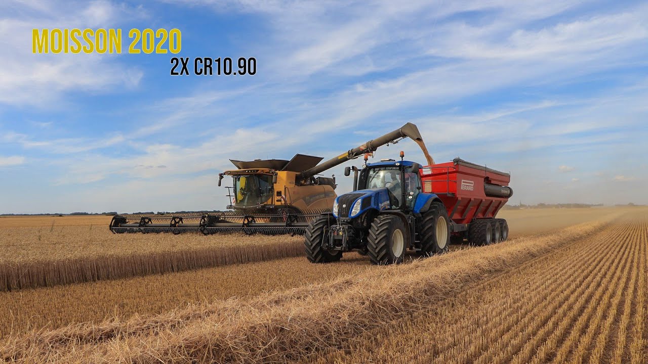 NEW HOLLAND CR 10.90 & MacDon FD145 (13,70m) X2 - Moisson 2020