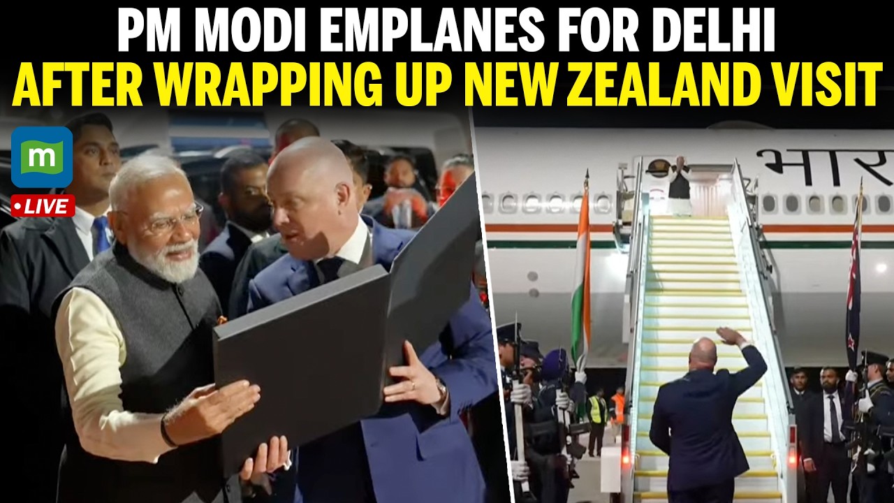 LIVE: PM Modi Boards Flight to Delhi After Successful New Zealand Tour