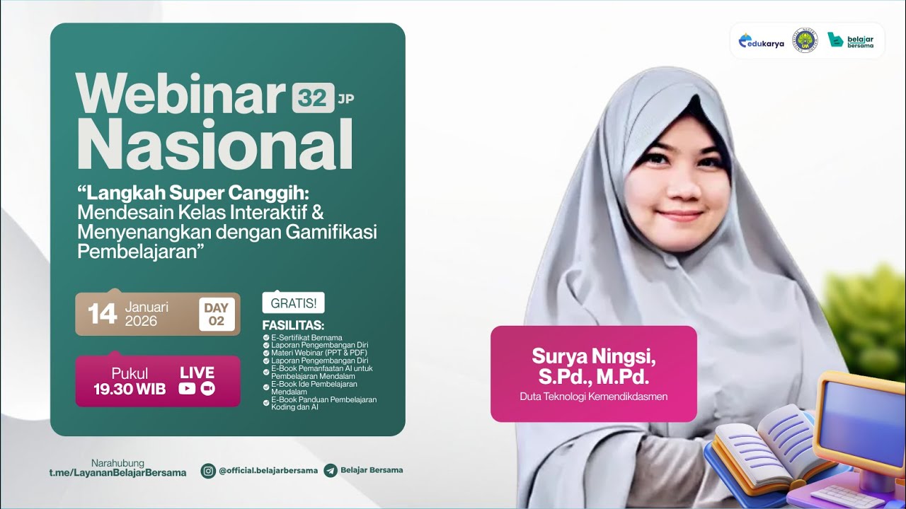 H2: Webinar Langkah Canggih Mendesain Kelas Interaktif & Menyenangkan dengan Gamifikasi Pembelajaran