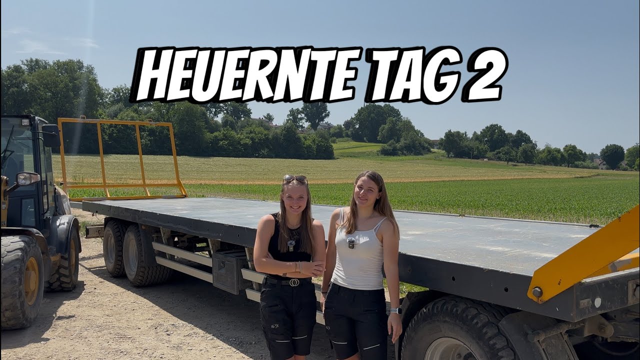 Heuballen einsammeln - Heuernte Tag 2 | Lohner Mädels