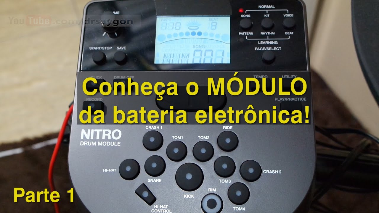 Alesis Nitro Mesh Kit - Módulo bateria eletrônica Tutorial SONG, KIT e VOICE Demonstração PORTUGUÊS!