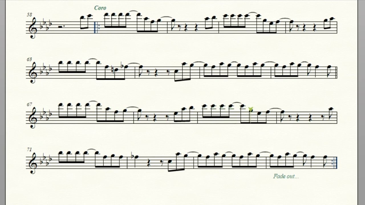 Cama y mesa (Partitura para Saxofón alto) HugoSax