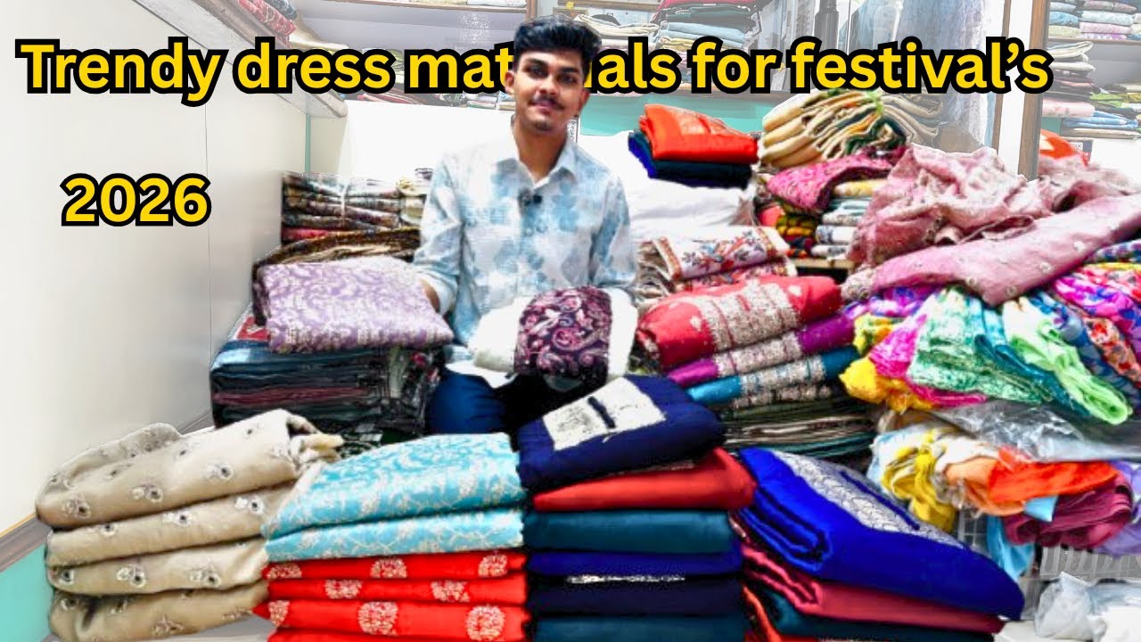 Trendy cotton dress materials for festivals 2026|| wholesale rate #onlineshopping #