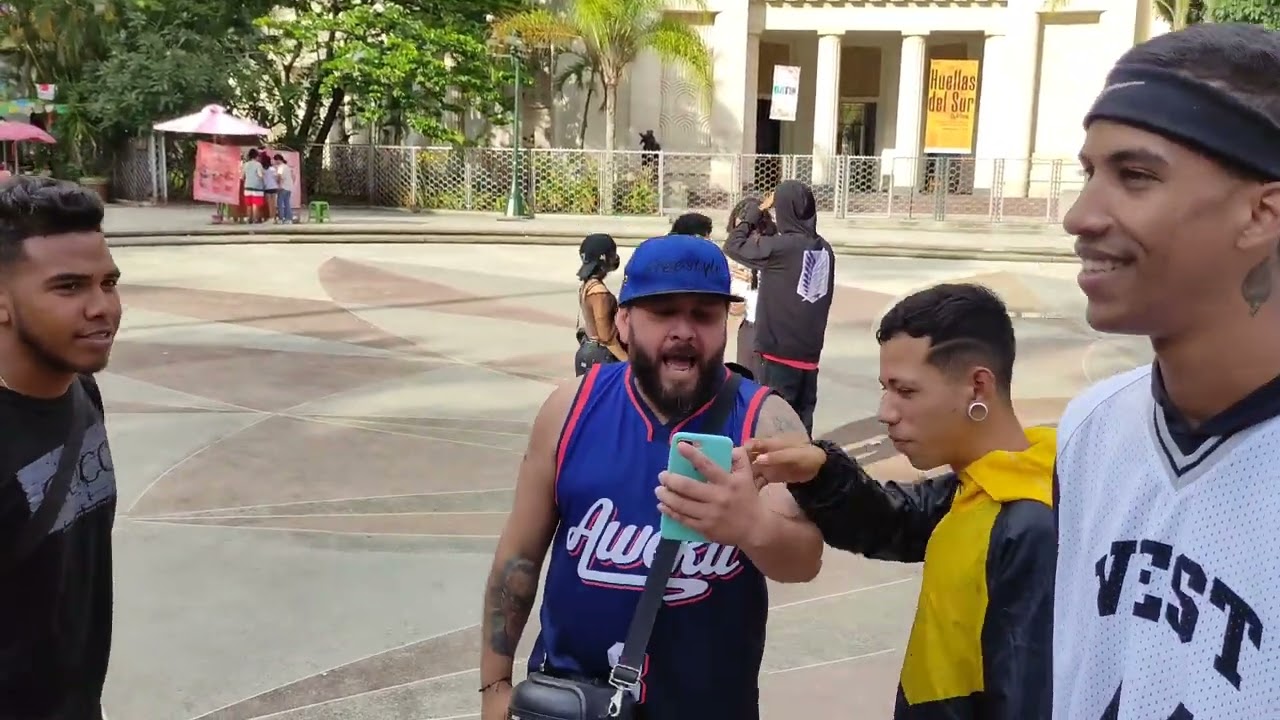 freestyle comedia ! exhibición en la calle, el estado  bolivar vs Caracas