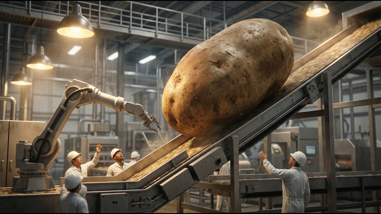 Inside a Modern Pringles-Style Potato Factory 🥔 How Stackable Chips Are Made