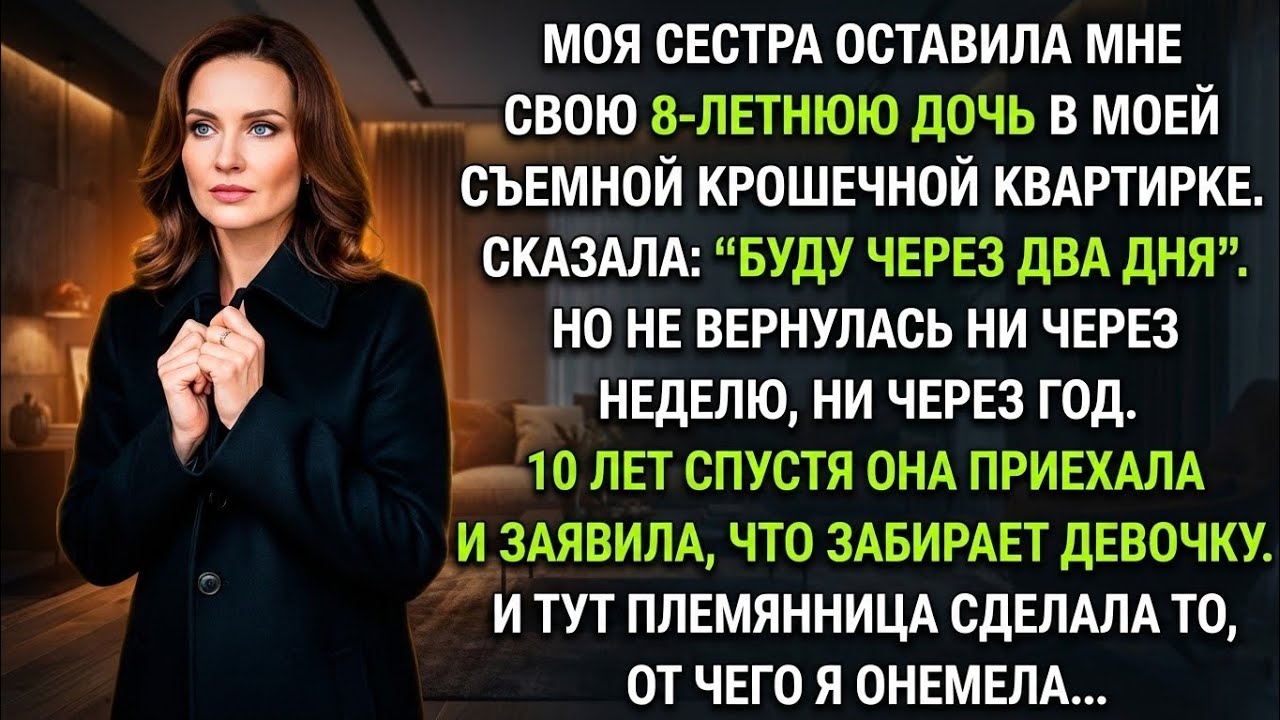 Сестра оставила мне свою 8-летнюю дочь и исчезла. Спустя 10 лет вернулась, чтоб забрать девочку