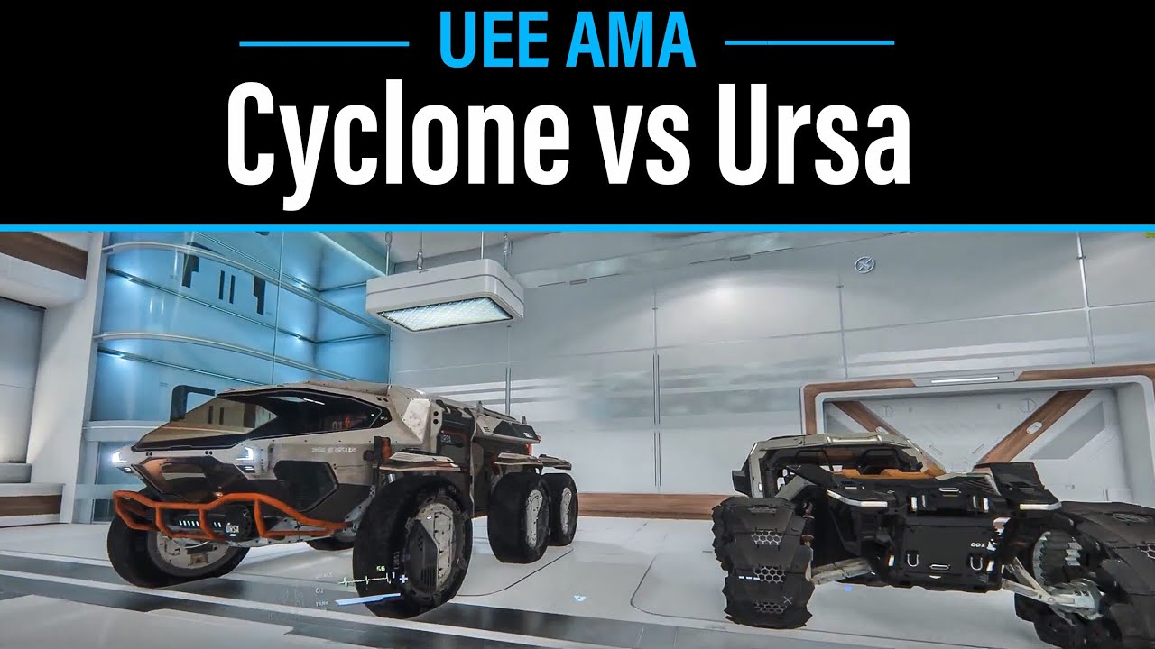 Star Citizen - Tumbril Cyclone vs Ursa Rover - Hanger Tour 4K