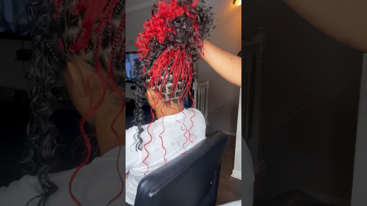 Obsessed 😍 with this peek a boo style #hairstyles #braids #knotlessbraids #haircare #hairbraids