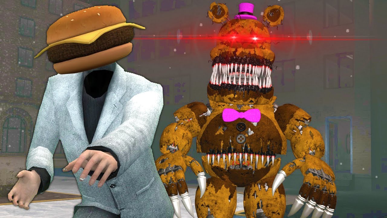 CHASING MY FRIENDS AS NIGHTMARE FREDDY! - Garry's Mod Multiplayer (Gmod FNAF)
