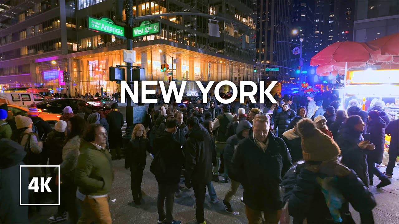 Manhattan Evening Walk - NYC Walking Tour 4K