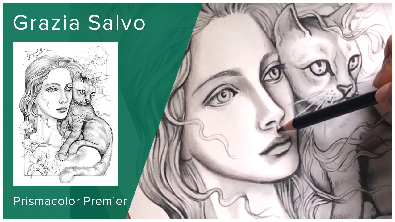 Coloring Skin - Grazia Salvo Greyscale | Prismacolor Premier Part 1