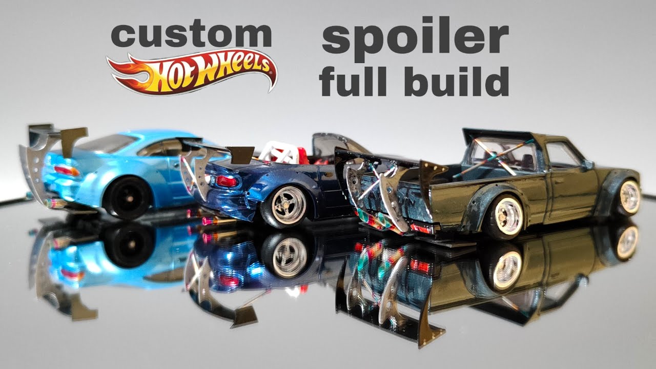 CUSTOM HOT WHEELS GT WING SPOILER FULL BUILD TUTORIAL