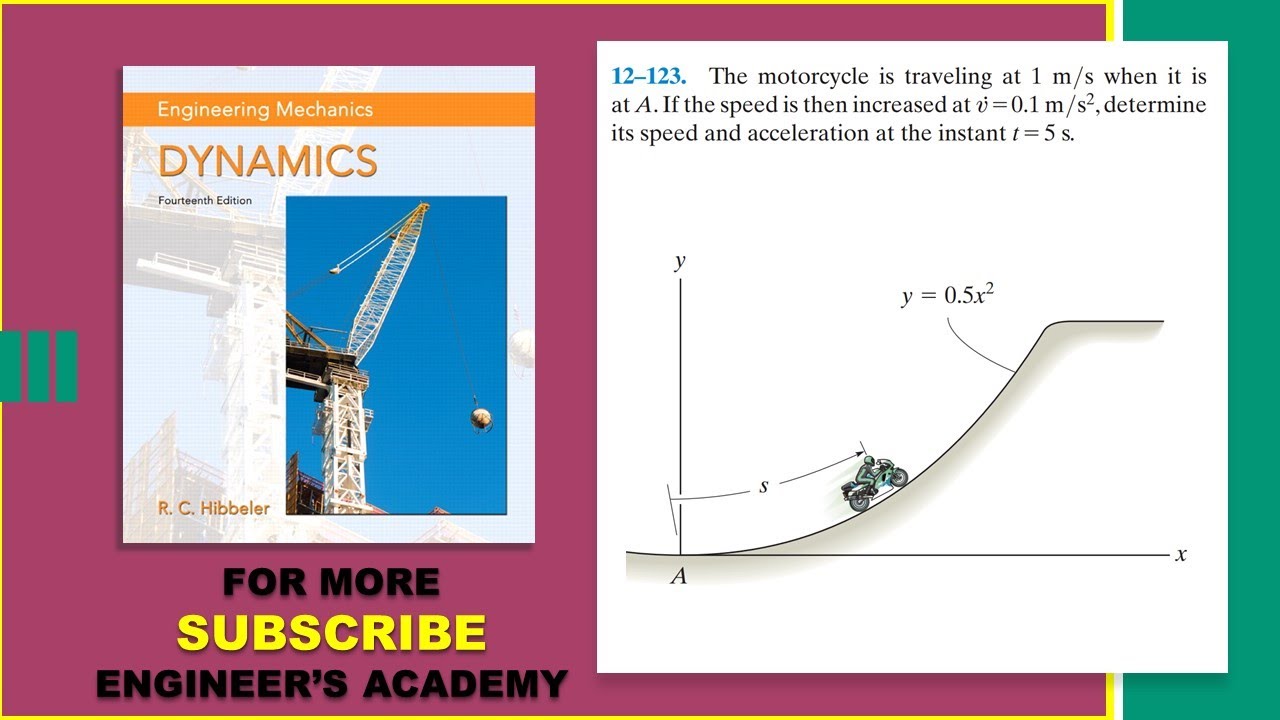 12-123 | Curvilinear Motion | Engineering Dynamics Hibbeler 14th Edition | Engineers Academy