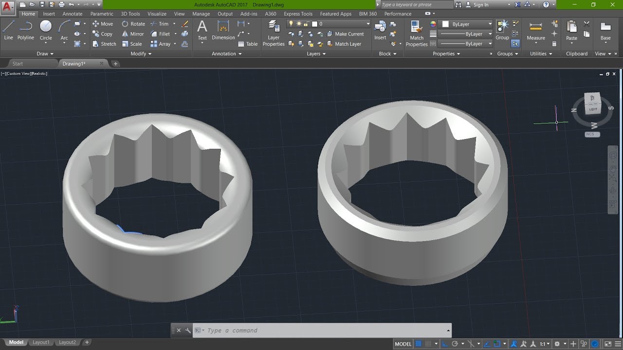 autocad tutorial How to use Chamfer Edge & fillet Edge Command