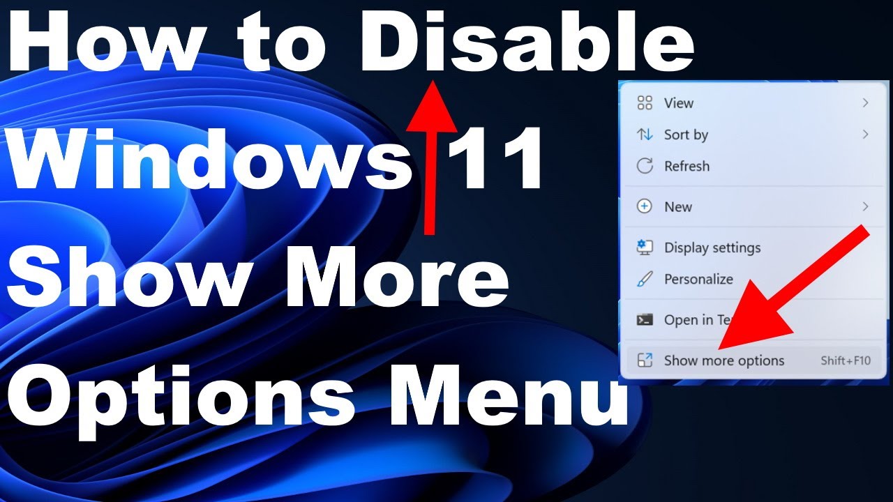 Stop Windows 11 Show More Options From Appearing