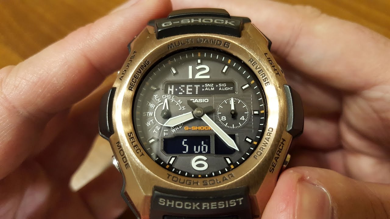 Casio G-Shock GW-2500B-5AER GRAVITY DEFIER - ustawienia zegarka [PL]