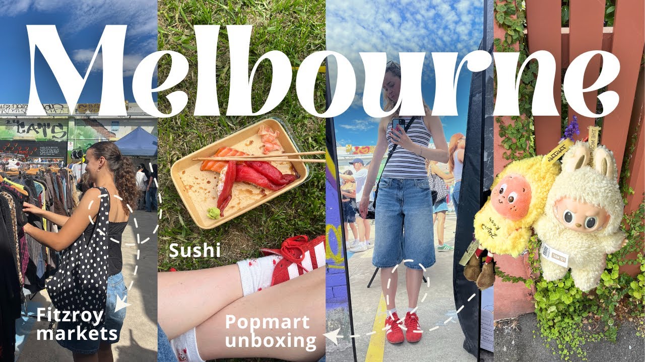 Melbourne VLOG | Popmart unboxing, Fitzroy market, the *best* sushi 🍣⭐️🌈🧸☀️🌷