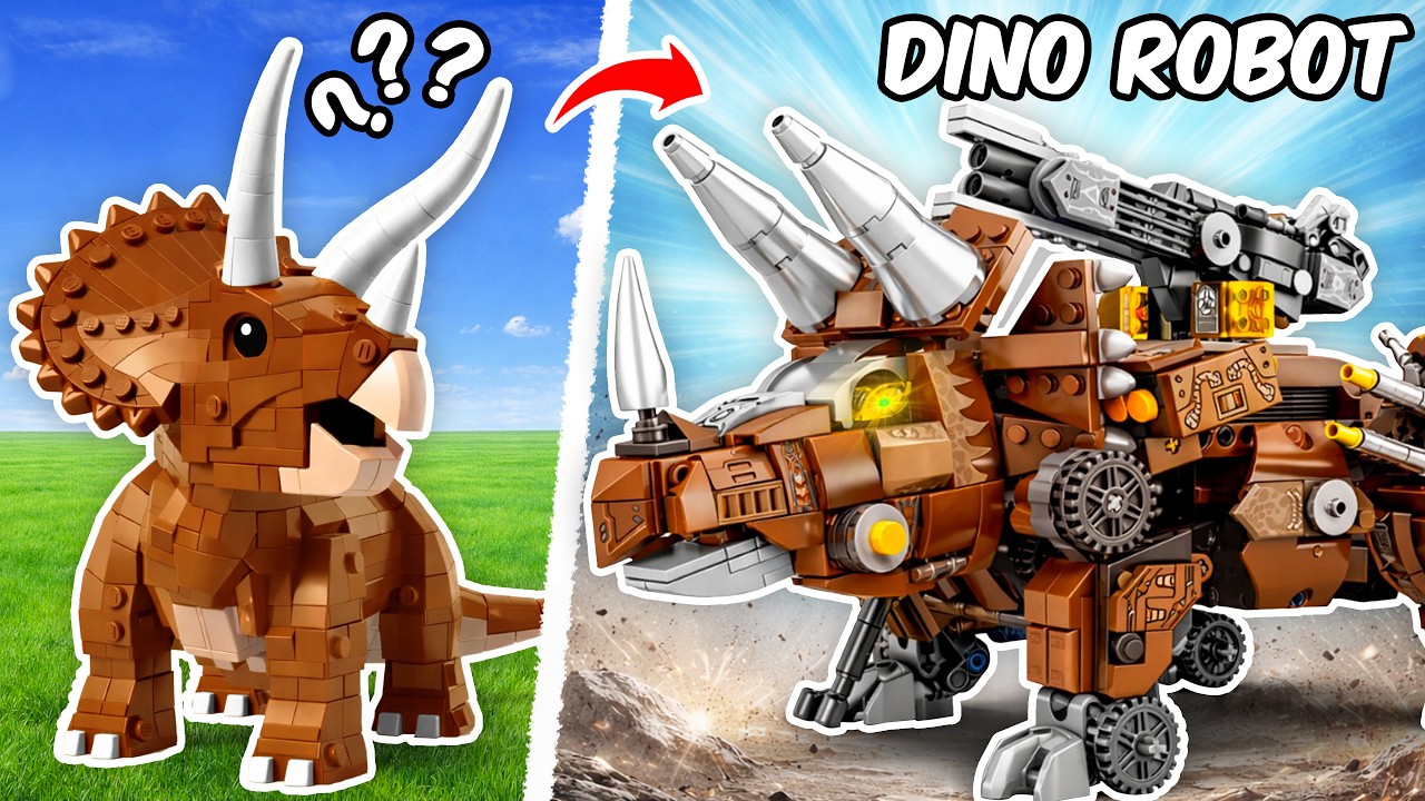 Construí una Transformación de Triceratops en LEGO | ROBO Bricks Español