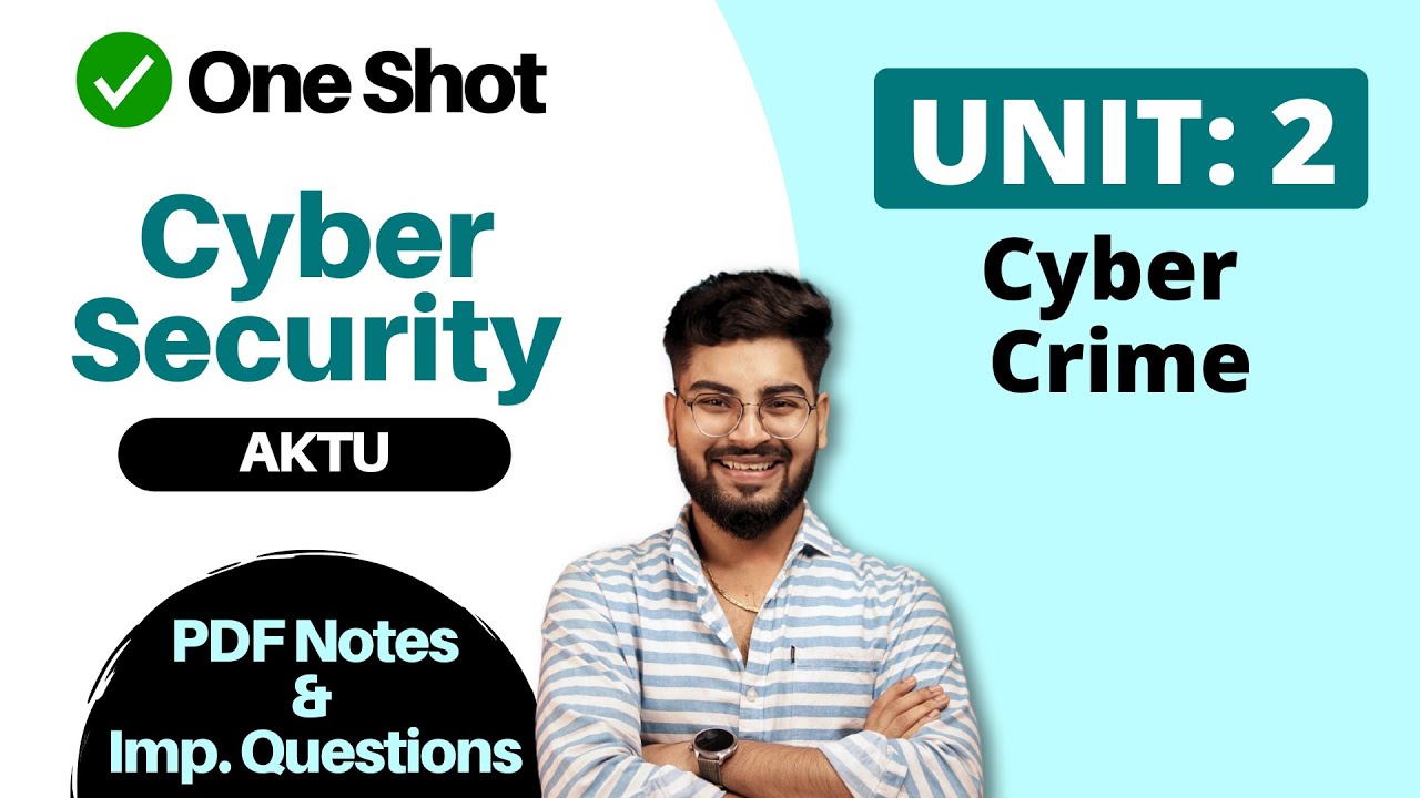 Cyber Security Unit 2 One Shot ✅ BTech 2nd Year 🔥 AKTU PDF Notes, Important Questions & PYQs