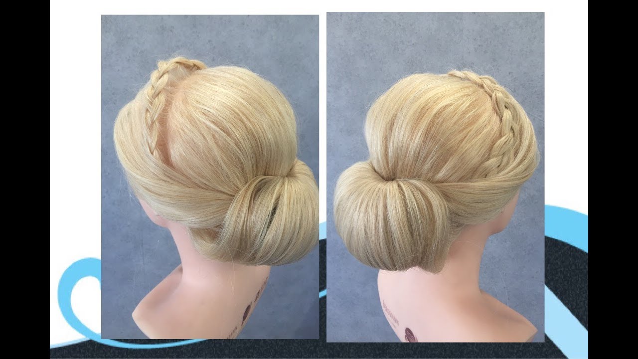 Opsteken en vlechten, updo with braid