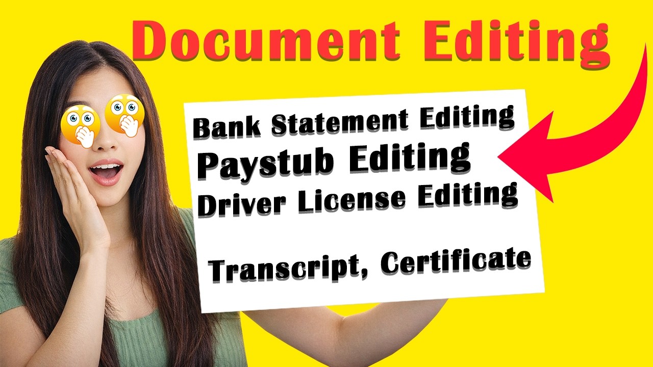 How to edit documents | Driving License | bank statement | Paystub Editing