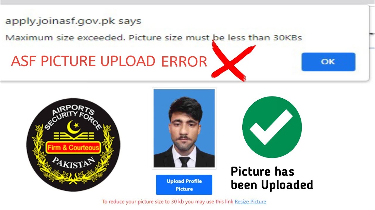 How to apply Airport Security force | Asf Picture Upload Error - How to Rest asf Password