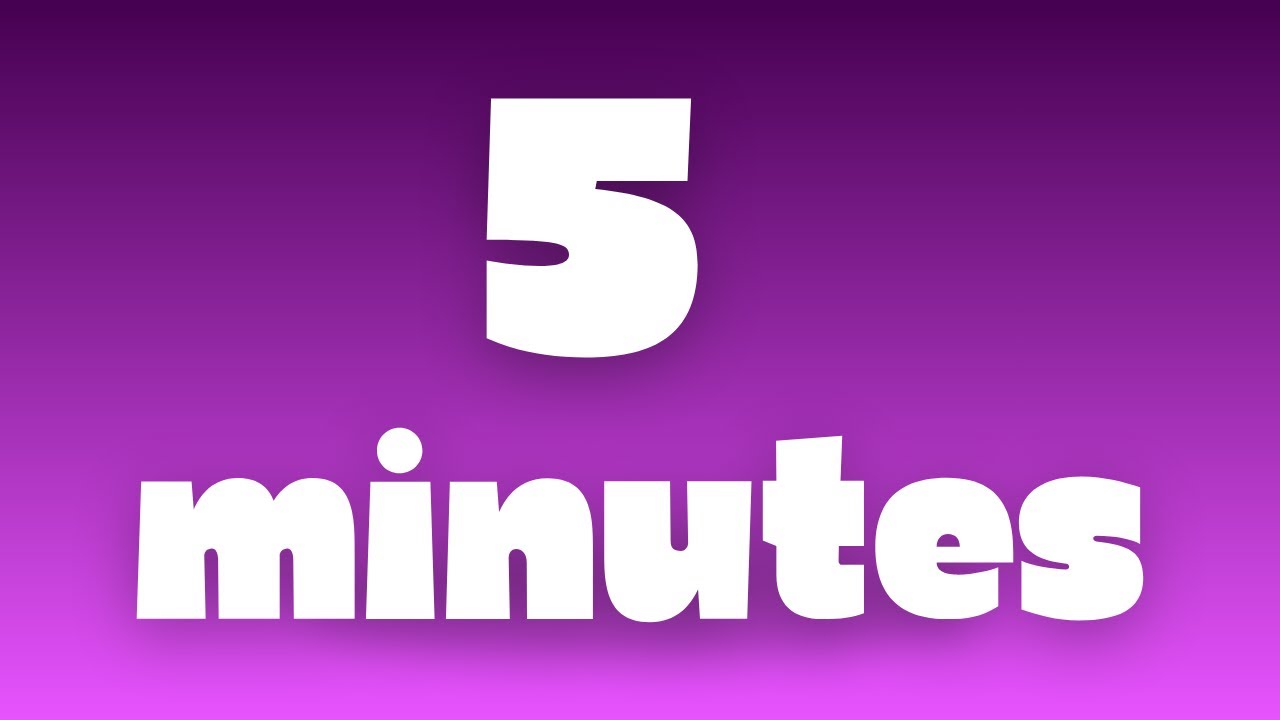 5 Minute Countdown Timer | Purple Gradient