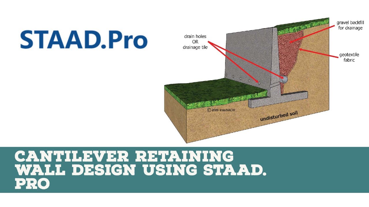 Cantilever Retaining Wall Design STAAD.PRO