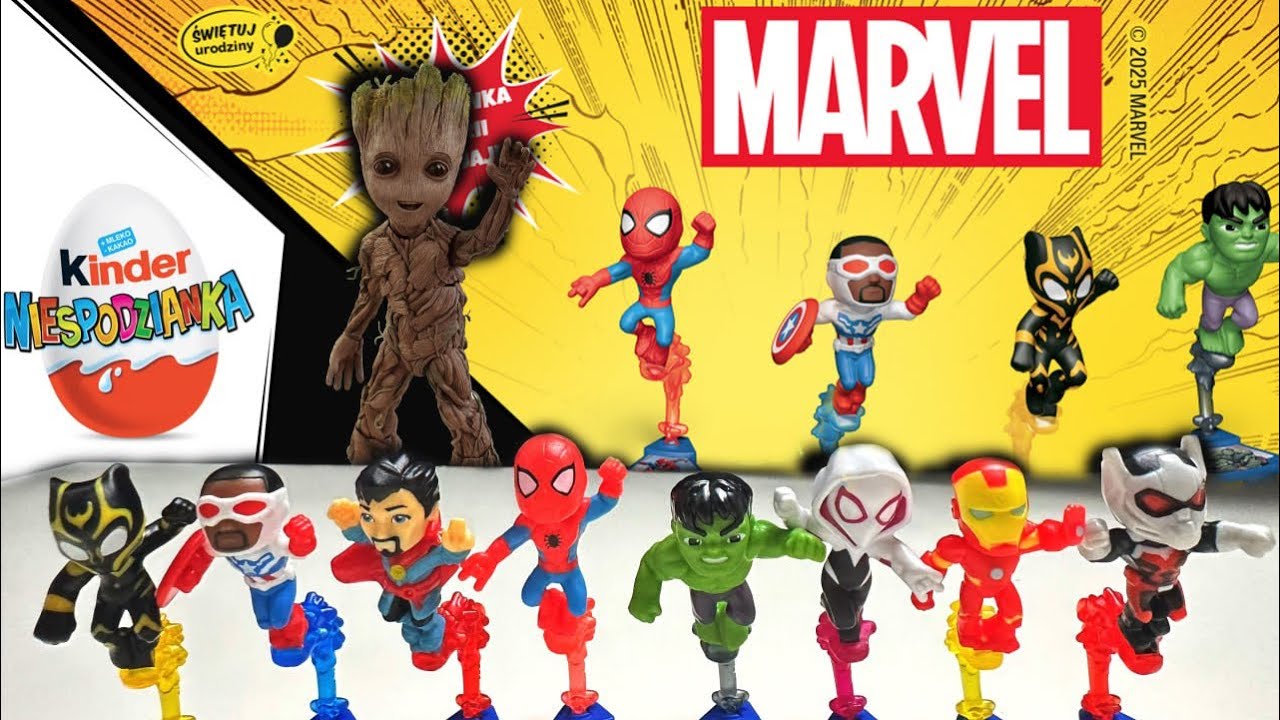Complete 2025 Marvel Kinder Surprise Collection: ASMR Unboxing