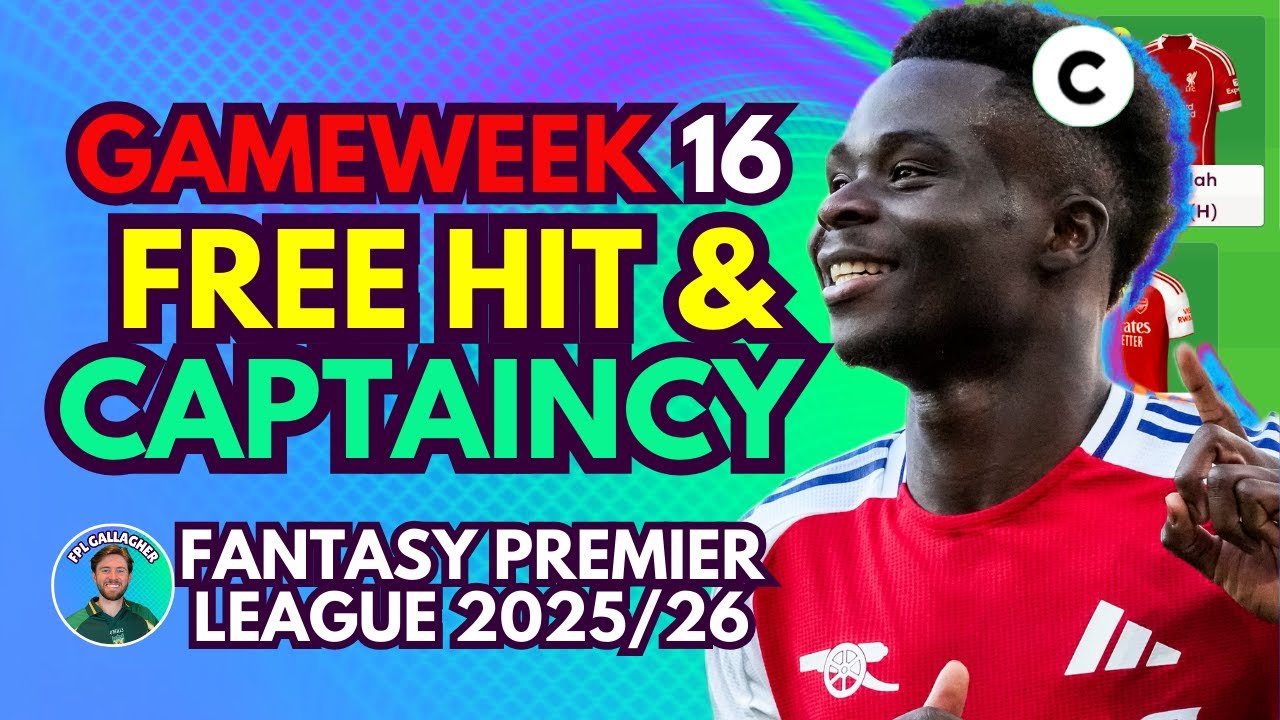 FREE HIT & CAPTAINCY 🔥&nbsp;FPL GW16 TIPS 🚨 3 TIME TOP 1.5K 🌍 FPL Tips 2025/26