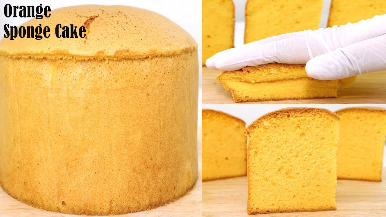 Orange Sponge Cake Recipe | How to Make Orange Sponge Cake | Orange Cake